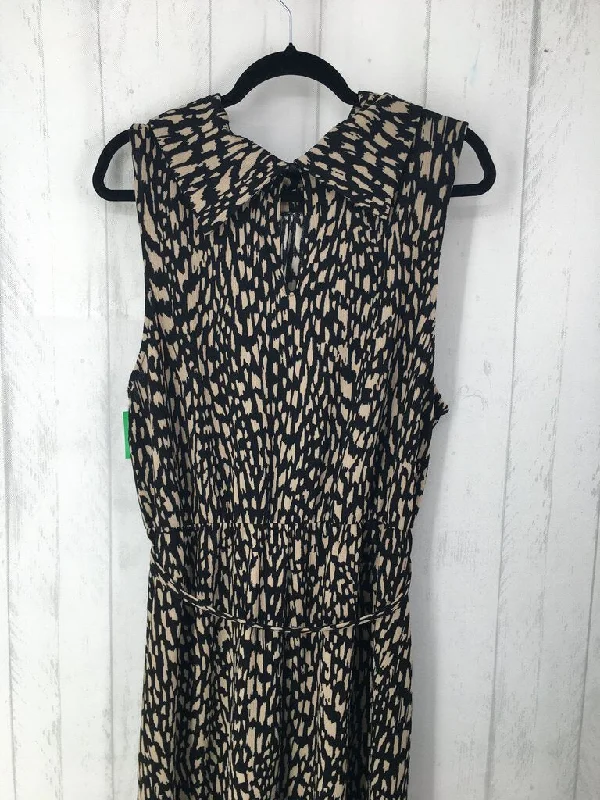 R56 2X Printed cowl neck slvls dress