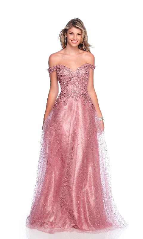 Mauve Pink Prom Dress: Dave & Johnny 12084