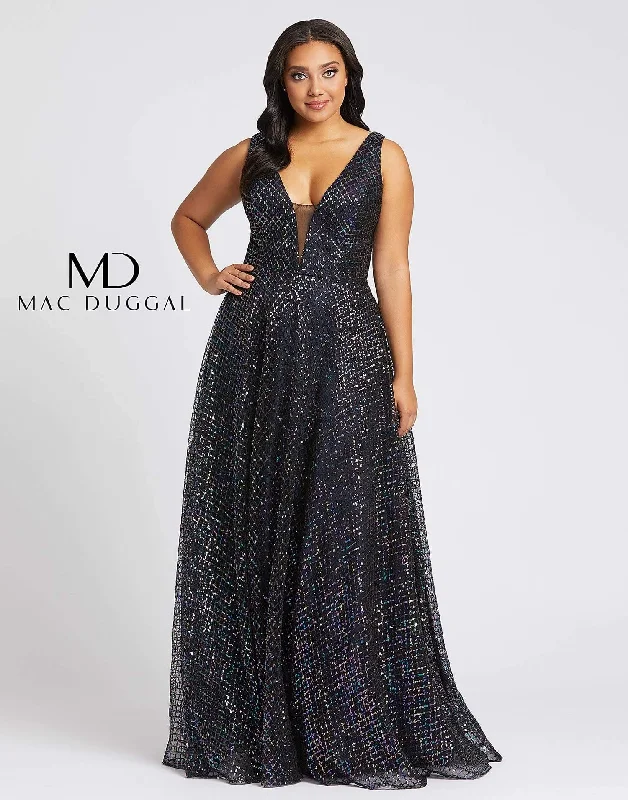 Mac Duggal 77717 Fabulouss Plus Size Prom Long Dress Tunics Stylish elegant