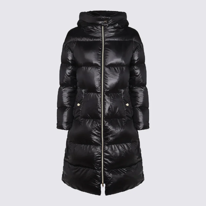 Herno Coats Black Suede Fringe Jacket